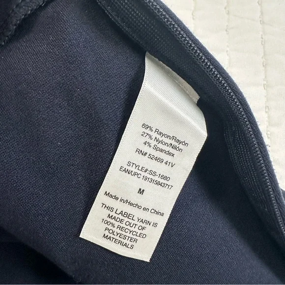 Scoop Chic Women's Dark Blue Fold Over Ponte Mini Skirt - Picture 8 of 10